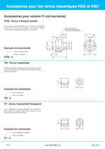 Accessoires pour les vérins mécaniques HSG, KSH, HSGK et DSH - 10