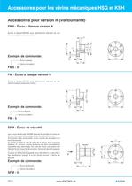 Accessoires pour les vérins mécaniques HSG, KSH, HSGK et DSH - 8