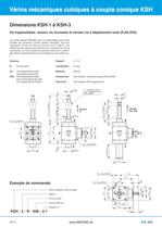 Vérins mécaniques cubiques à couple conique KSH - 4