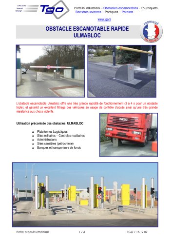 OBSTACLES ESCAMOTABLES ULMABLOC