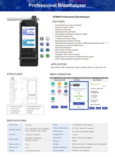 AT9000 Police Alcohol Tester with Camera