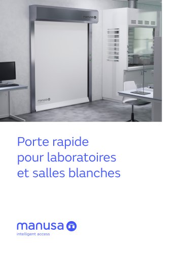 Porte rapide pour laboratoires et salles blanches