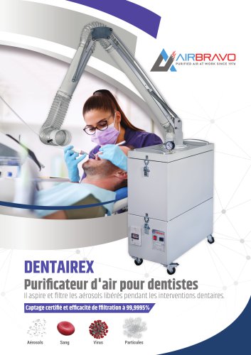 Dentairex: Extraction et filtration pour aérosols dentaires