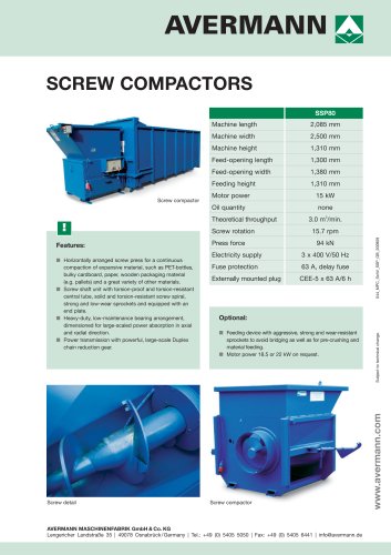 Srew compactors