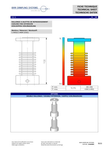 Cooling fins extension 100mm