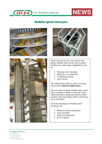 Spiral conveyors