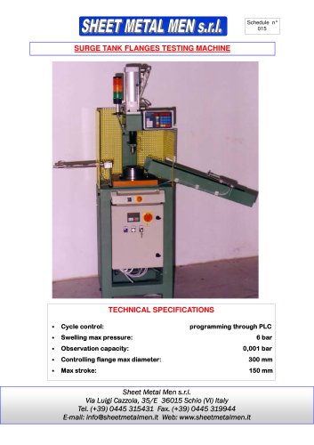 SURGE TANK FLANGES TESTING