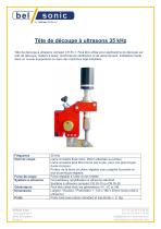Tête de découpe à ultrasons 35 kHz - 1