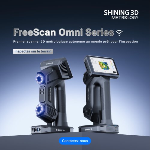 FreeScan Omni Series - Premier scanner 3D m&eacute;trologique autonome au monde pr&ecirc;t pour l'inspection
