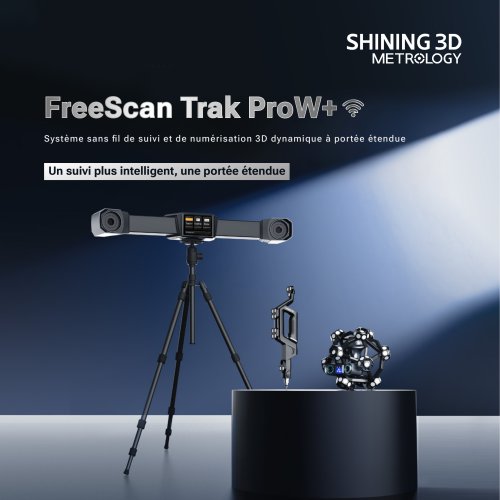 FreeScan Trak ProW+ | Système de Suivi et de Numérisation 3D Dynamique Sans Fil à Portée Étendue