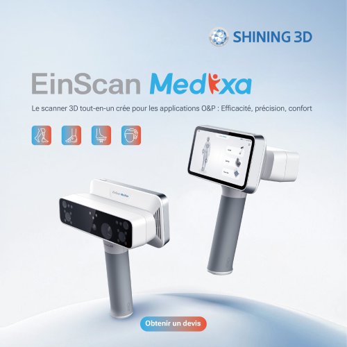 Le scanner 3D tout-en-un cr&eacute;e pour les applications O&P EinScan Medixa