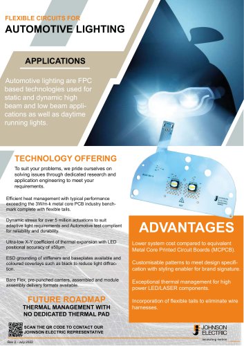 FLEXIBLE CIRCUITS FOR AUTOMOTIVE LIGHTING