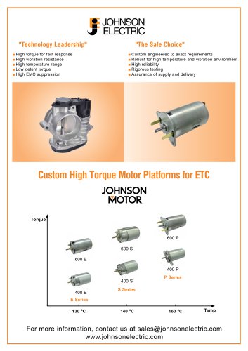 High Torque ETC Motor Platforms