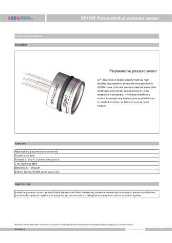 SPI19S Pressure sensor