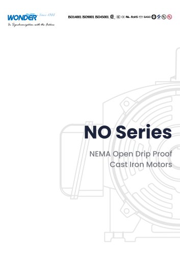 NO Series NEMA Open Drip Proof Cast Iron Motors