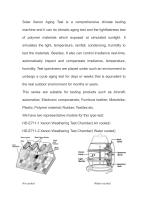 Solar Xenon Aging Test