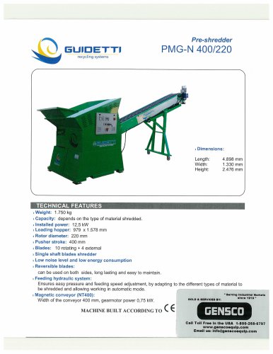 PMG-N Cable Shredder