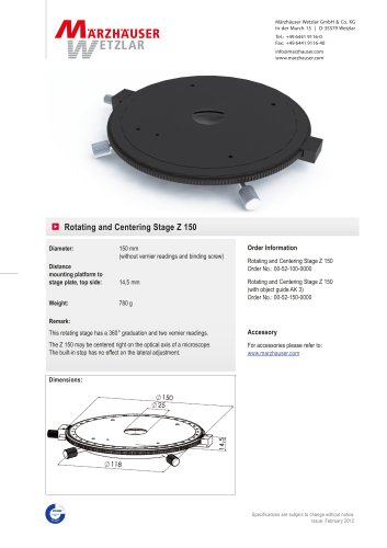 Rotating stage Z 150