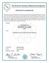 ASME VIII, Div. 1 - STAMP U-1