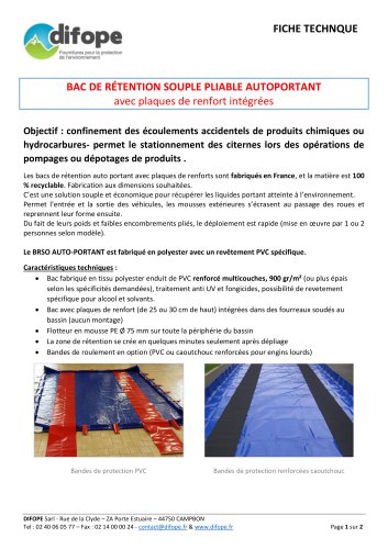 Bacs de rétention souples AUTOPORTANTS - DIFOPE BRSO 9600AUTO