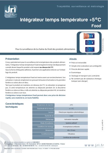 Intégrateur Temps Température Food