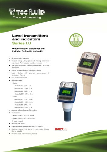 Series_LU_Ultrasonic_level_Transmitter_and_Indicator