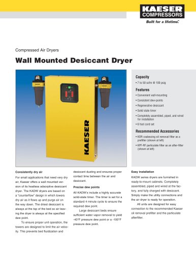 Wall Mounted Desiccant Dryers