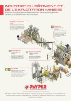 Industrie du bâtiment et de l'explotation minière. Solutions d'ensachage et de palettisation. - 2