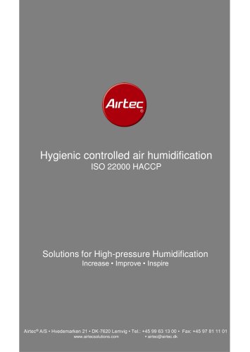 Hygienic controlled air humidification