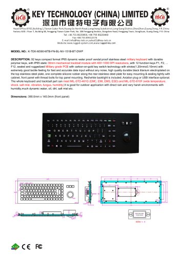 K-TEK-M390-MTB-FN-BL-NV-151B-BT-DWP