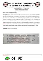 Panel mount metal keyboard K-TEK-A19U-MTB-KP-FN-DWP