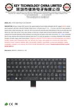 Scissor switch keyboard K-TEK-V285-FN-BL-FC-SC-DM-DWP