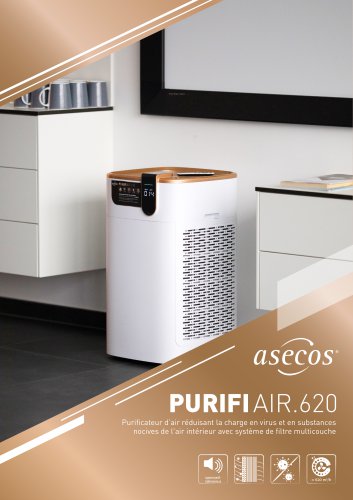 PURIFIAIR.620 - Purificateur d’air préduisant la charge en virus et en substances nocives de l'air intérieur