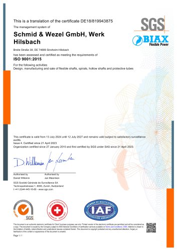 Certificate ISO 9001