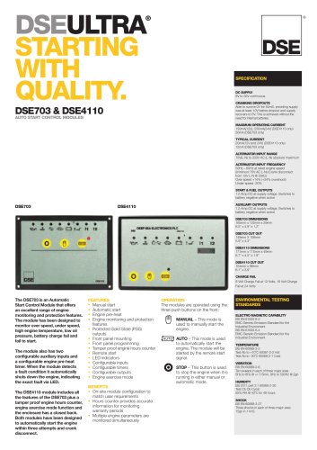 DSE703 & DSE4110