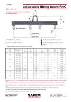 adjustable lifting beam RAC