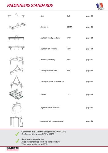 PALONNIERS STANDARDS