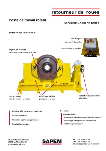 RETOURNEUR - TABLE DE TRAVAIL ROTATIVE