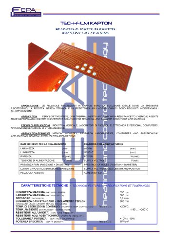 TECH-FILM KAPTON TECH-FILM HEATERS MADE OF KAPTON