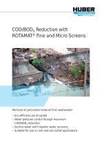 COD/BOD5 Reduction with ROTAMAT® Fine and Micro Screens