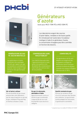 DT-HF30A / DT-HF30P / DT-HF30N - Nitrogen Generators