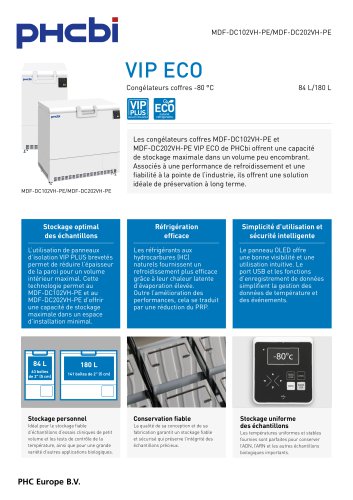 MDF-DC102VH-PE - VIP Chest Freezers (-86°C)