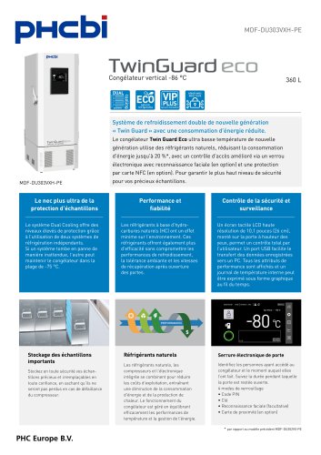 MDF-DU303VXH-PE - TwinGuard -86°C Upright Freezer