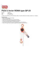 Palan à levier REMA type QP-25 - 1