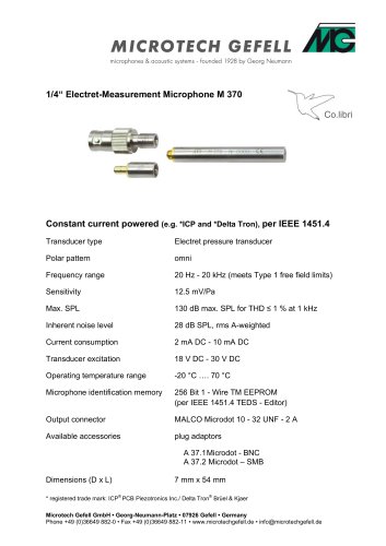 Measurement Microphone M 370