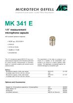 Microphone Capsule MK 341 E