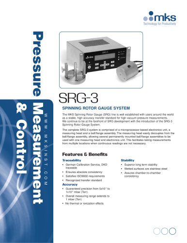 SRG-3 Spinning Rotor Vacuum Gauge System