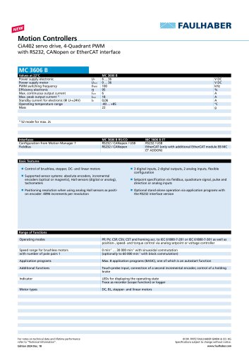 Motion Controllers - MC 3606 B