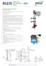 RIL670 Visual level indicator with continuous output 4÷20 mA Riels Instruments