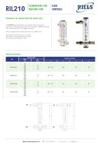 RIV210 Flowmeters for medium flow rates whit regulating tap